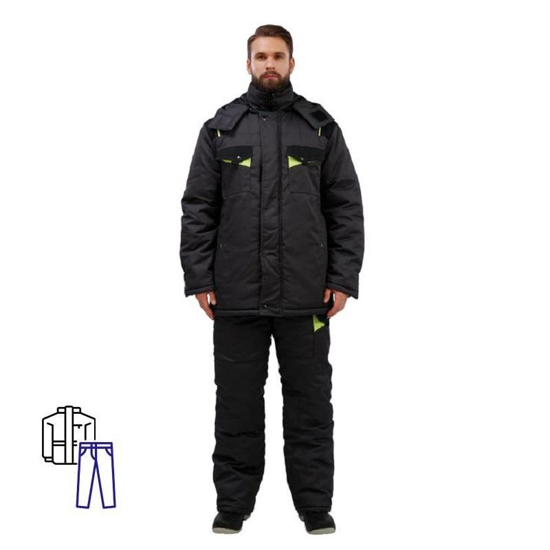 

Костюм рабочий зимний з36-КБР серый/черн (р.60-62) 170-176, Серый;черный, з36-КБР