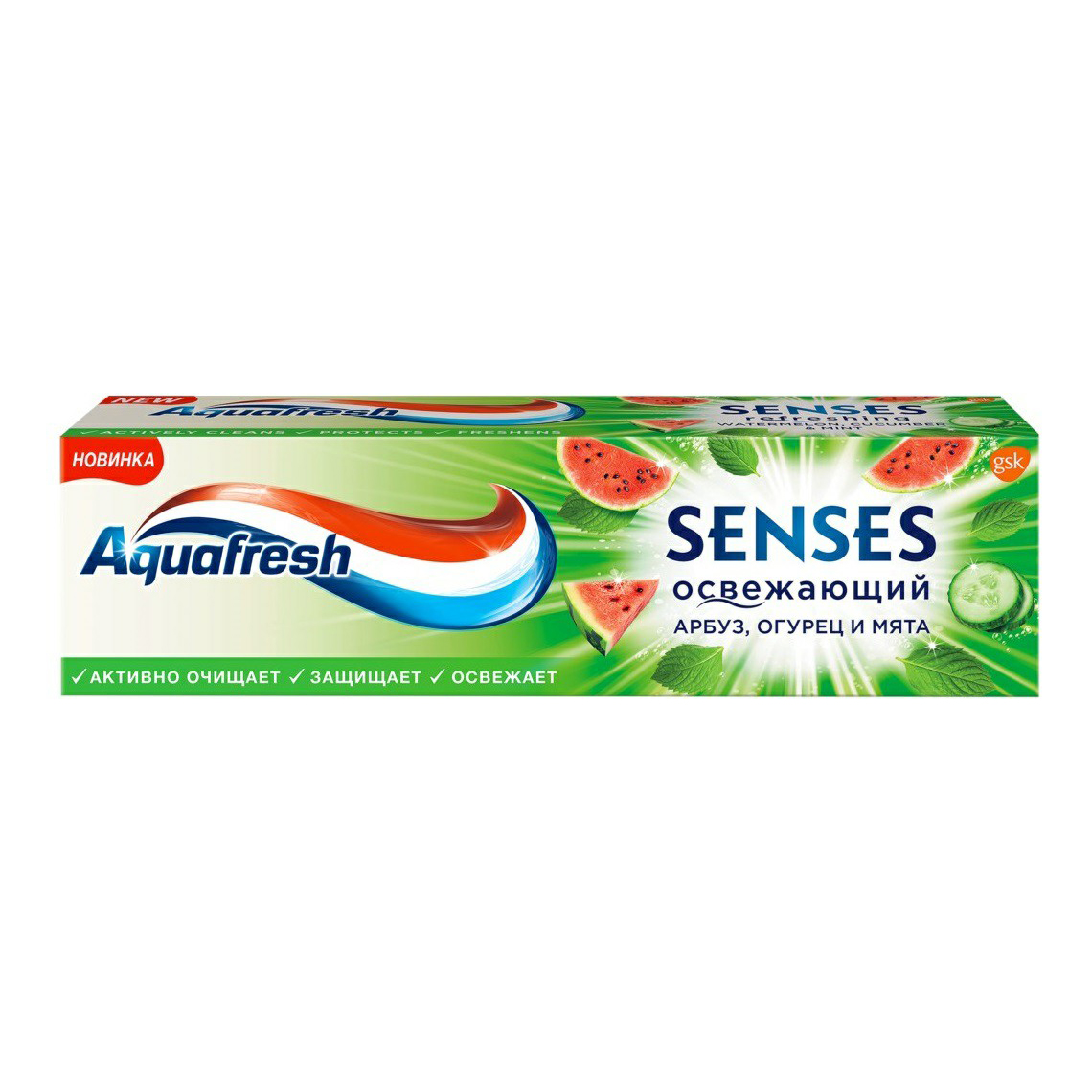 

Зубная паста Aquafresh Senses Освежающий арбуз 75 мл