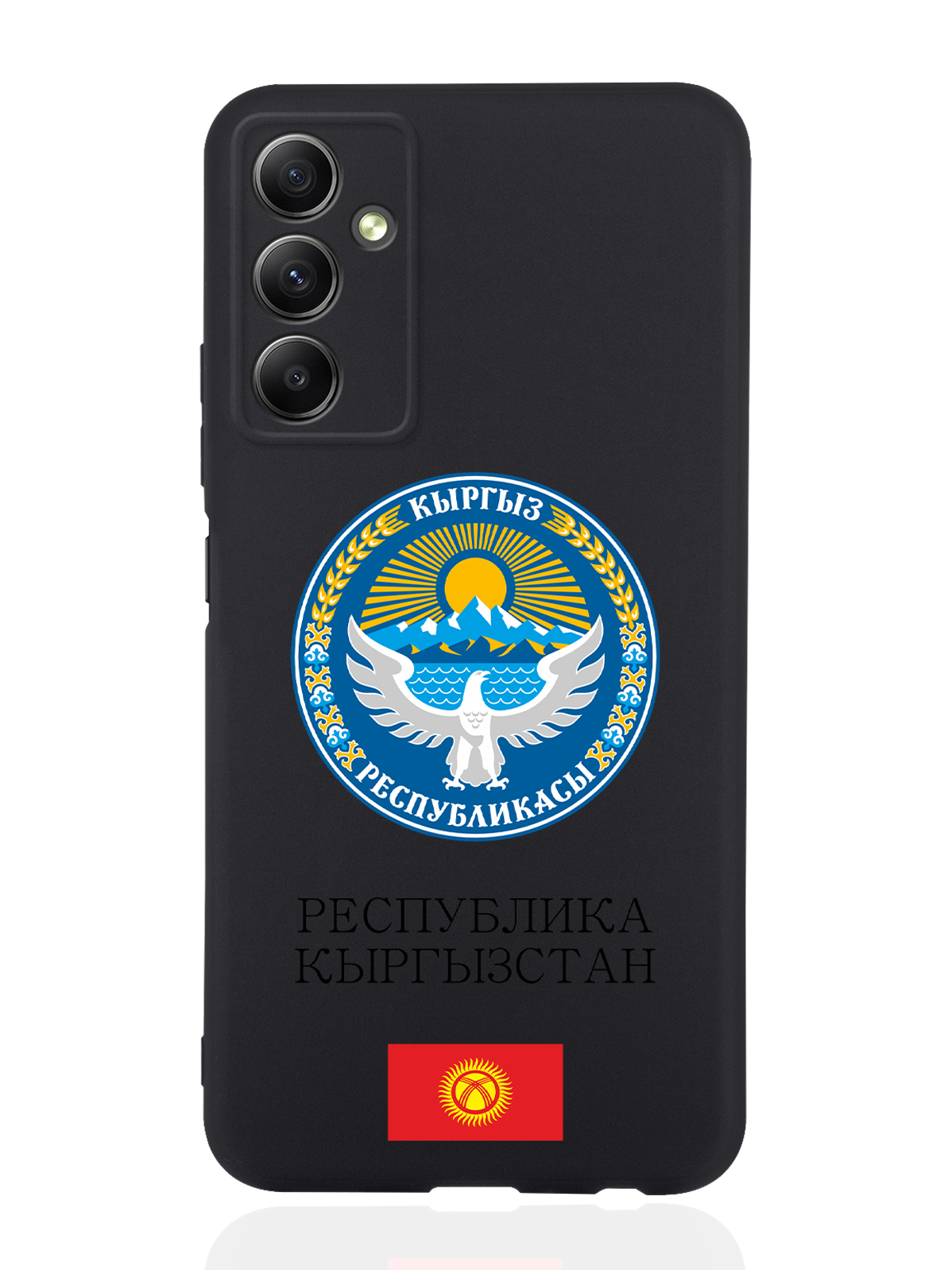 

Чехол SignumCase для Samsung Galaxy A34 Герб Кыргызстана/ Киргизии черный, Разноцветный