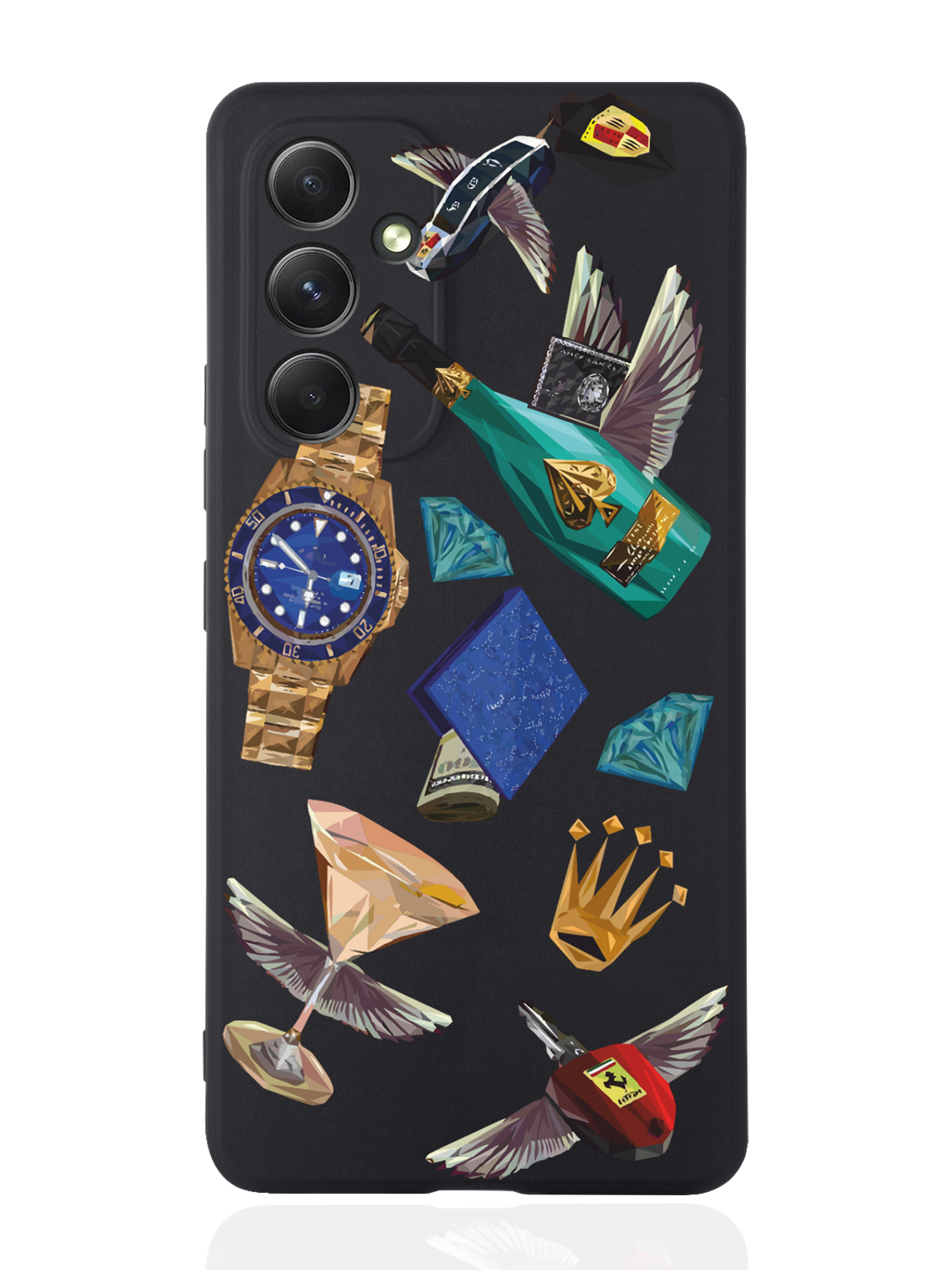 

Чехол MustHaveCase для Samsung Galaxy A54 Luxury lifestyle черный, Разноцветный