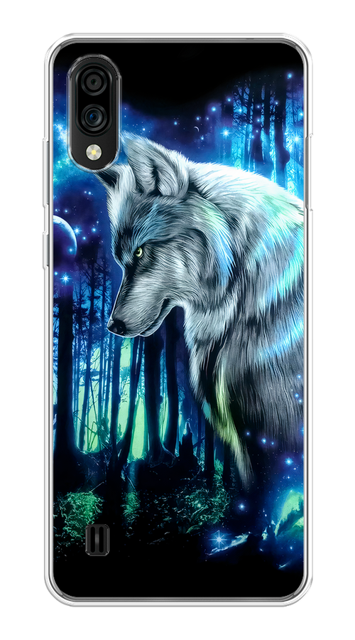 

Чехол на ZTE Blade A51 lite/Blade A5 (2020) "Сказочный волк", Синий;серебристый;черный, 134850-1