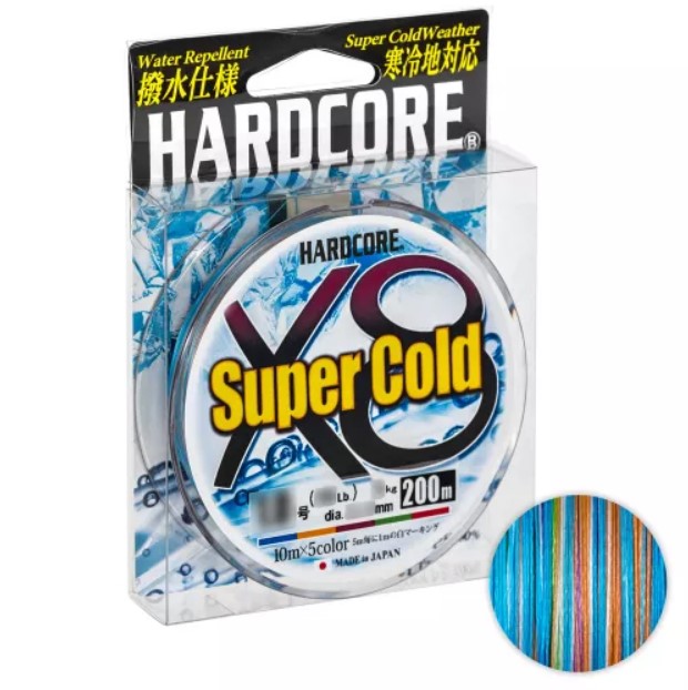 

Шнур Yo-zuri Duel Hardcore PE X8 Super Cold 200м PE1 0,17мм. 9кг. Multicolor, Разноцветный, Duel Hardcore PE X8 Super Cold