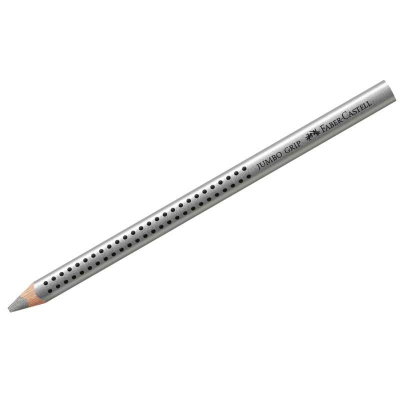 

Карандаш Faber-Castell "Jumbo Grip" серебряный металлик (арт. 286235) - 12 шт., Серебристый