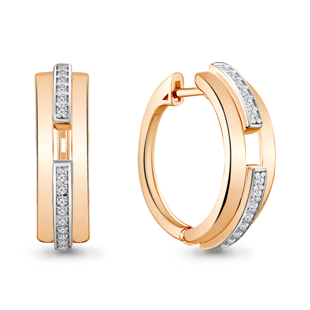 

Серьги конго из серебра с фианитом Aquamarine 48576А_925_з, 48576А_925_з