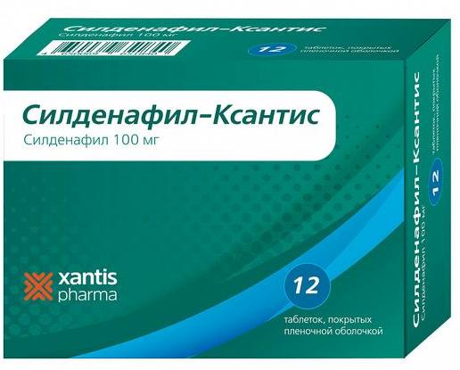 Силденафил-Ксантис таблетки 100 мг 12 шт., Saneca Pharmaceuticals  - купить со скидкой