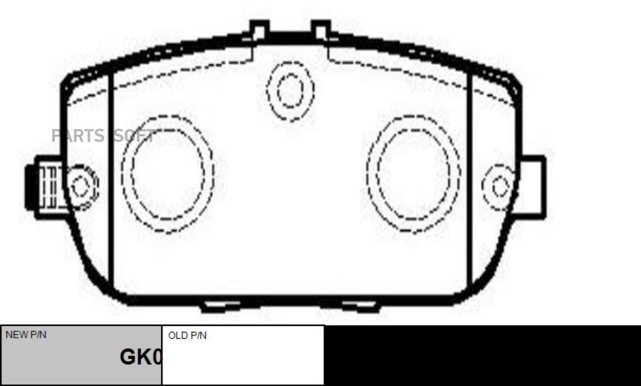 

Колодки тормозные MAZDA MX-5 05- задние(нов.№ GK0692) 1шт CTR CKMZ-46