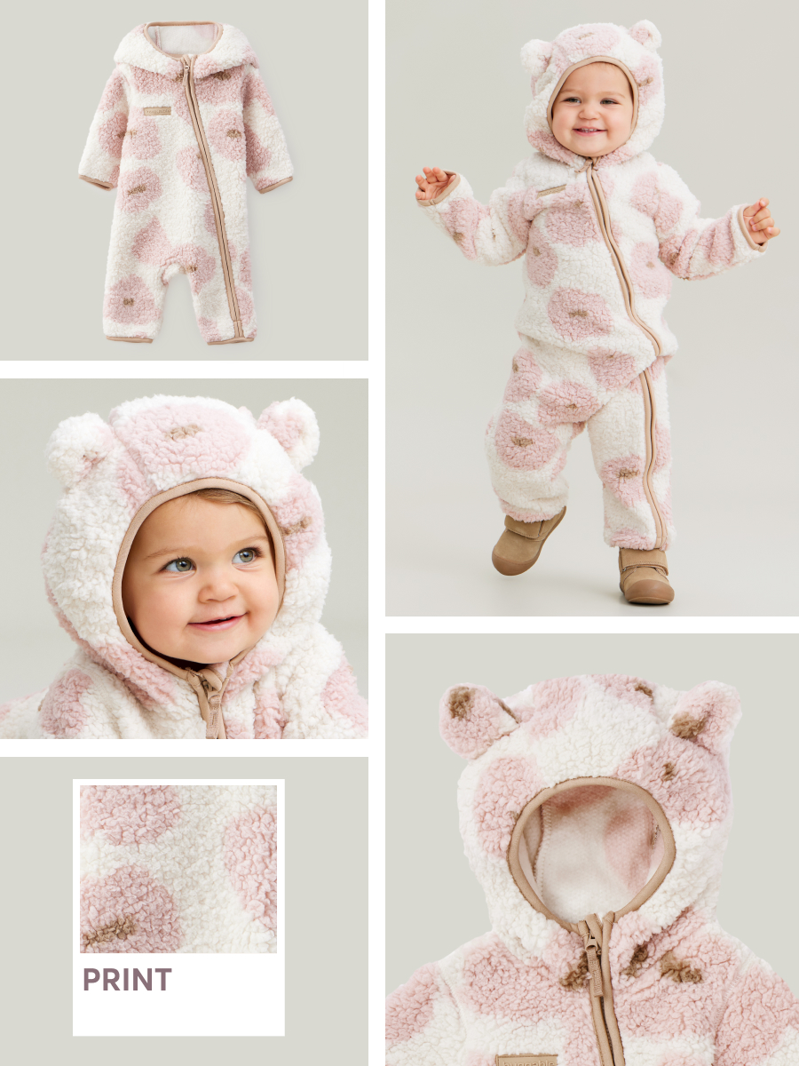Комбинезон детский Happy Baby 89054, pinkflower, 68