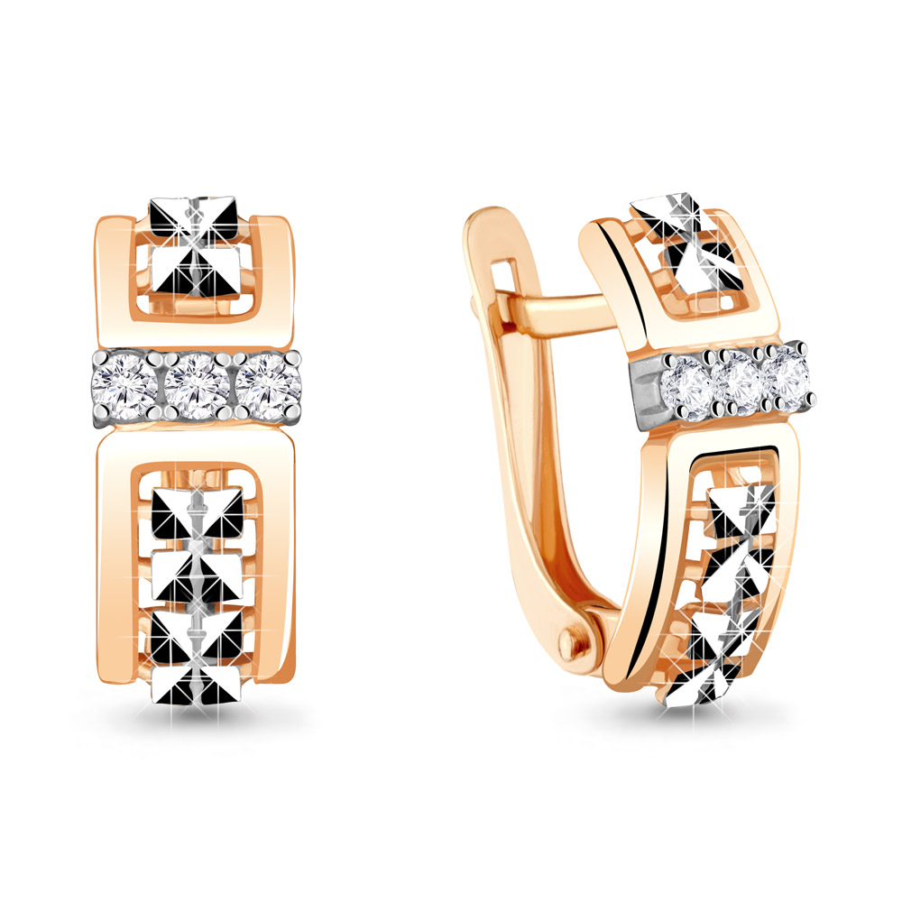 

Серьги из серебра с фианитом Aquamarine 48583А_925_з, 48583А_925_з
