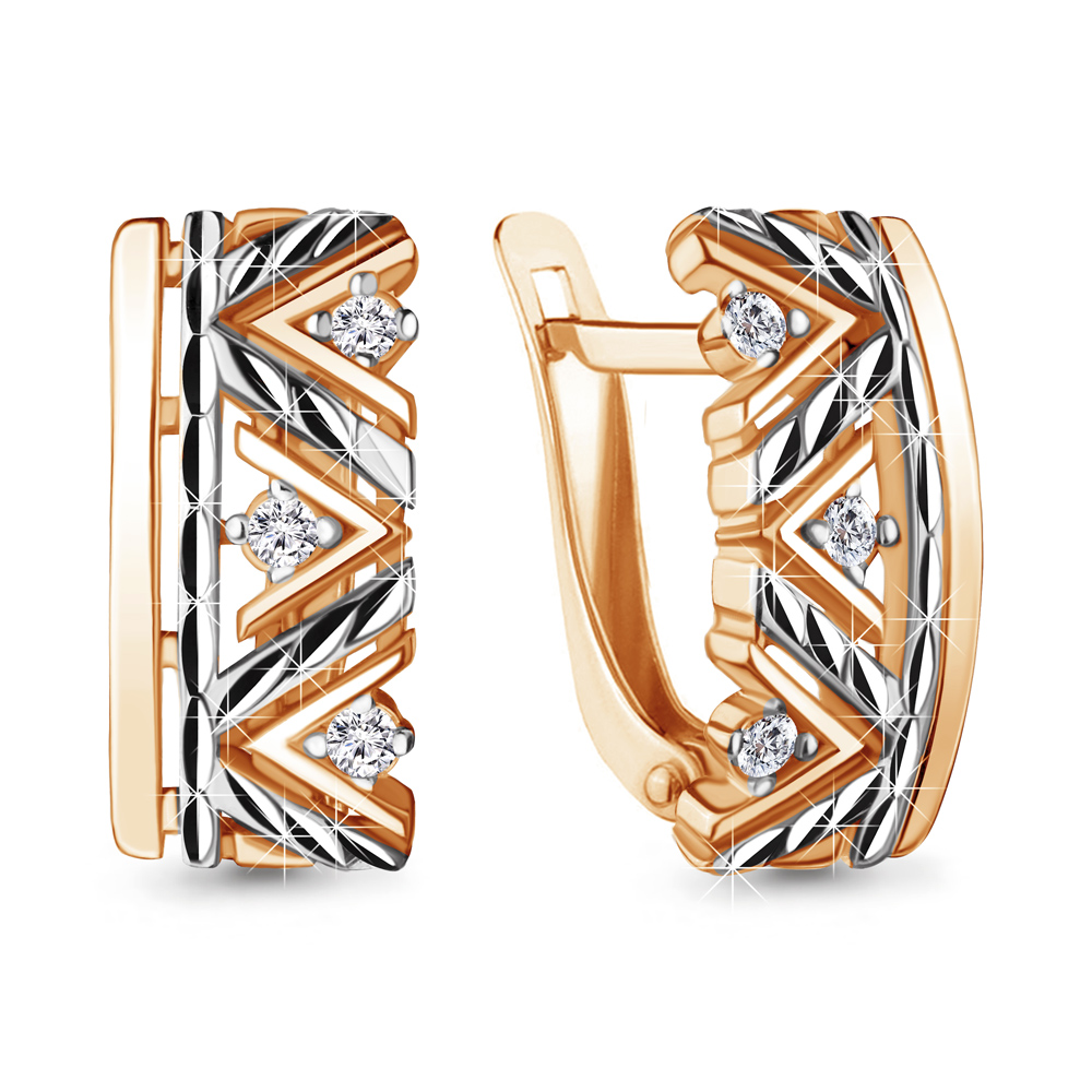

Серьги из серебра с фианитом Aquamarine 48584А_925_з, 48584А_925_з