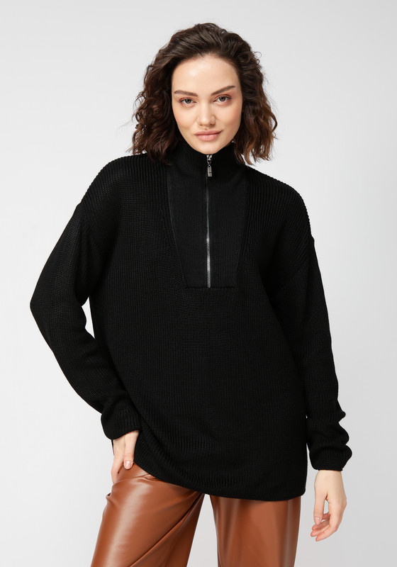 

Свитер женский Vivawool 311591 черный 50 RU, 311591
