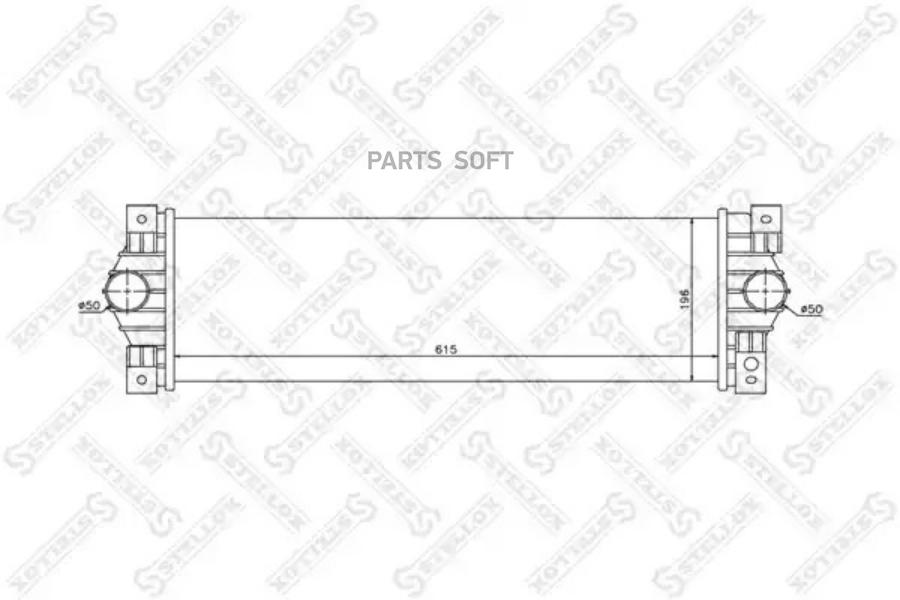 

10-40237-Sx интеркулер Ssangyong Actyon/Kyron 2.0-2.7xdi 05> Stellox арт. 1040237SX