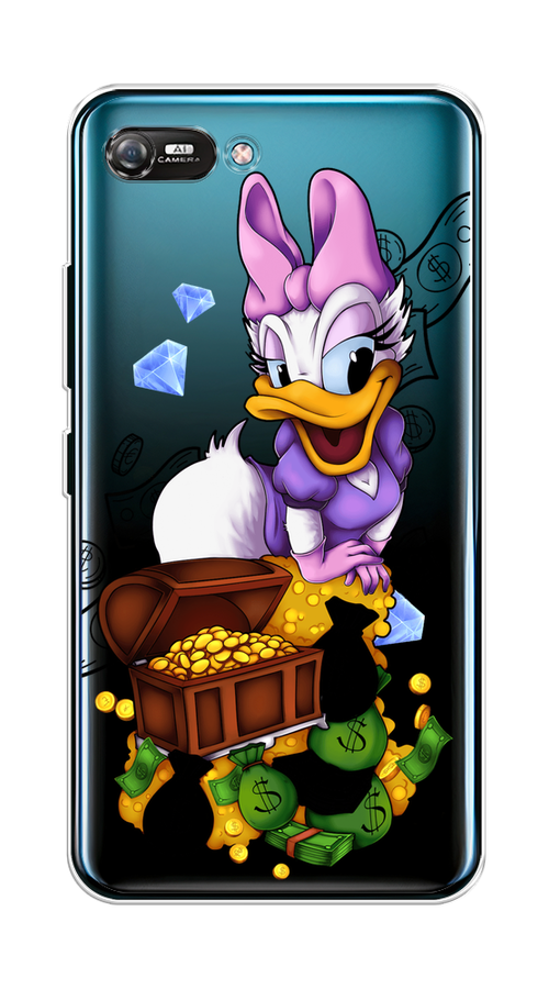 

Чехол на Itel A25 "Rich Daisy Duck", Коричневый;белый;фиолетовый, 3200250-6