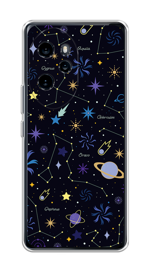 

Чехол на Honor 100 Pro "Цветной космос", Желтый, 6122850-1