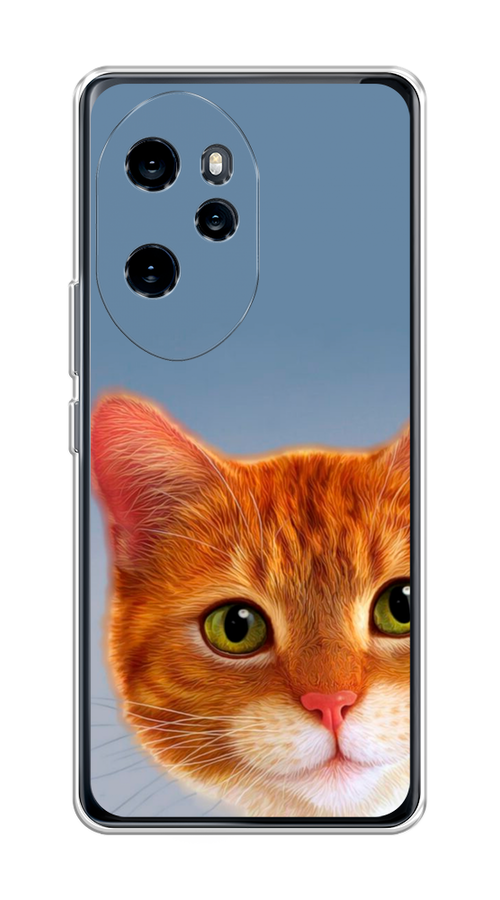 

Чехол на Honor 100 Pro "Любопытный котик", Коричневый, 6122850-1