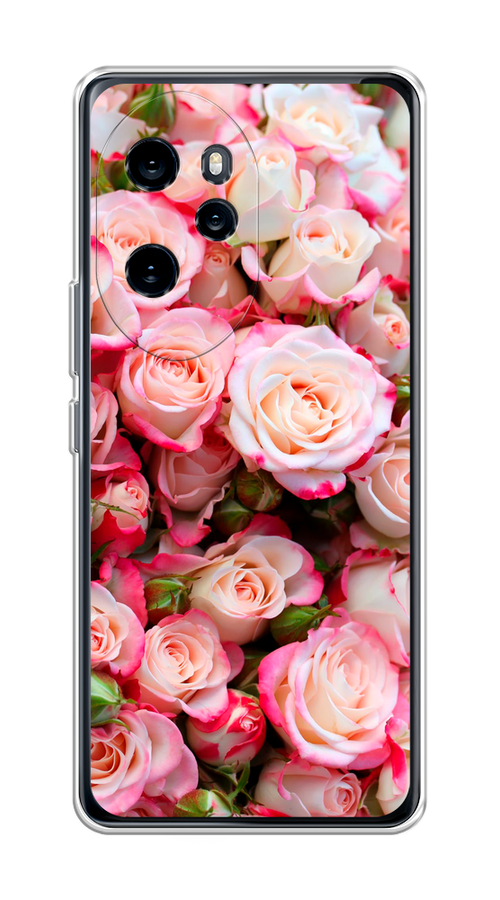 

Чехол на Honor 100 Pro "Много роз", Розовый, 6122850-1