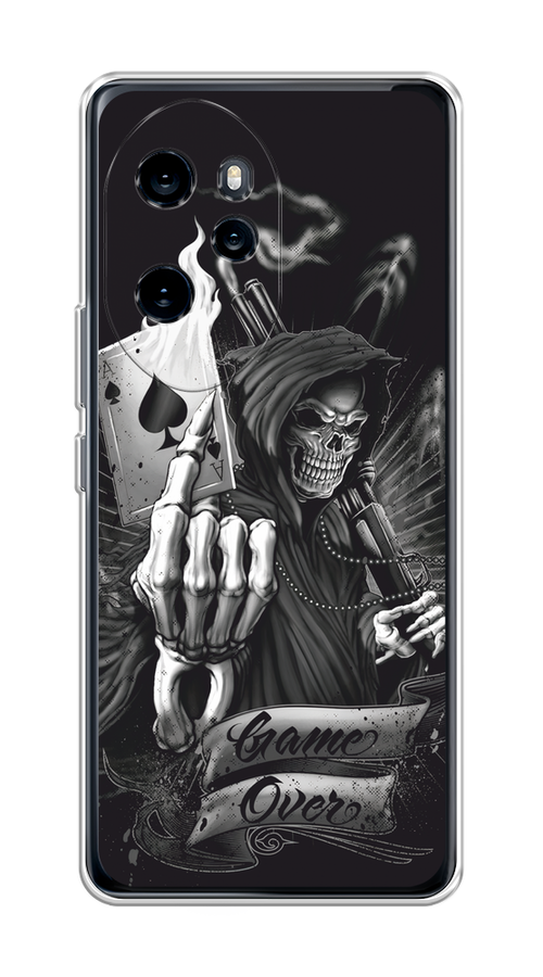 

Чехол на Honor 100 Pro "Игра закончена", Черный;серый, 6122850-1