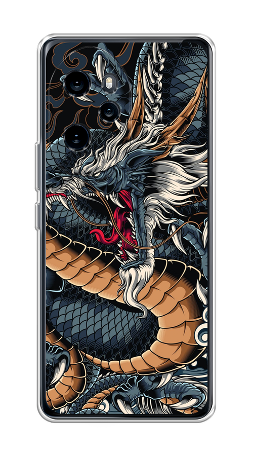 

Чехол на Honor 100 Pro "Japanese Dragon", Коричневый;черный;синий, 6122850-1