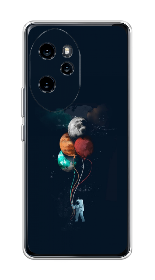 

Чехол на Honor 100 Pro "Космонавт с шариками", Разноцветный, 6122850-1