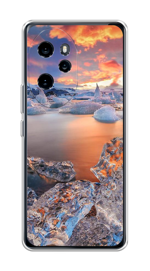 

Чехол на Honor 100 Pro "Ледники", Синий;оранжевый, 6122850-1