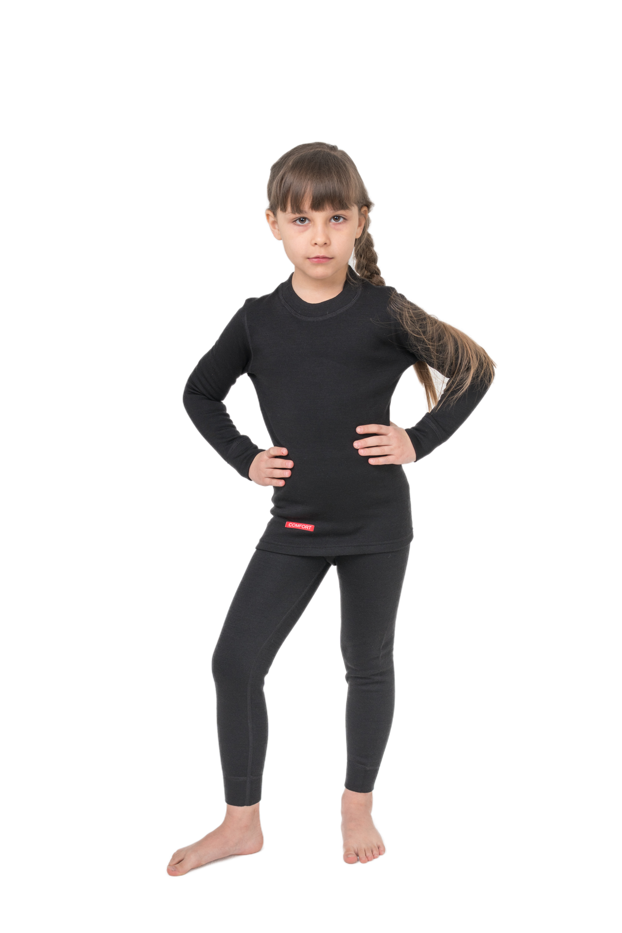 Термобелье детское (комплект) COMFORT Extrim Kids, цвет черный, р. 104-110