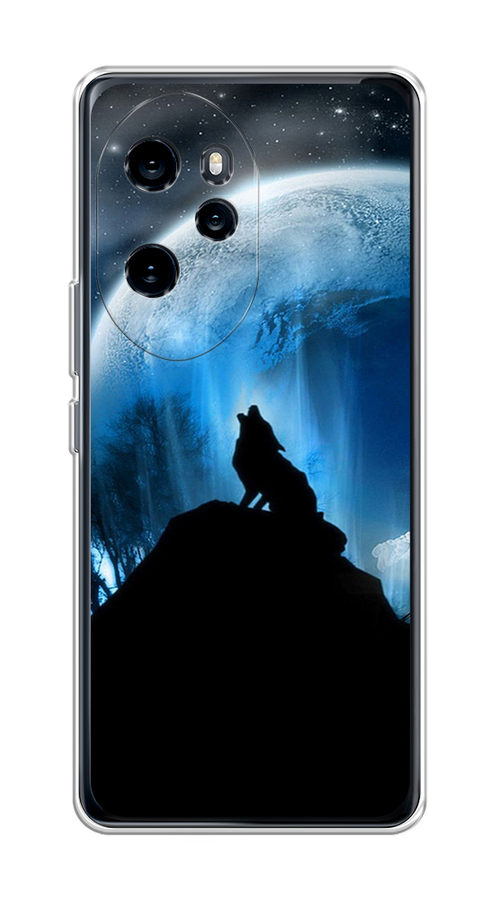 

Чехол на Honor 100 Pro "Волк 2", Синий;черный;белый, 6122850-1