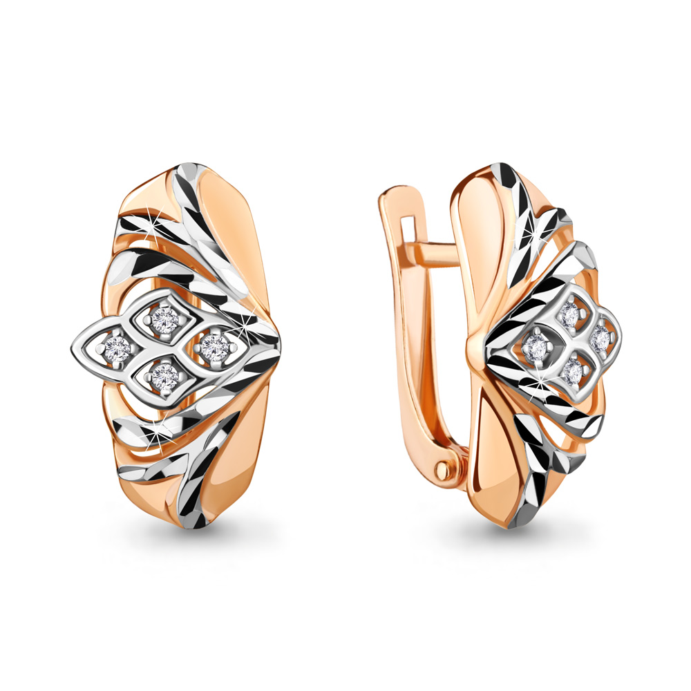 

Серьги из серебра с фианитом Aquamarine 48587А_925_з, 48587А_925_з