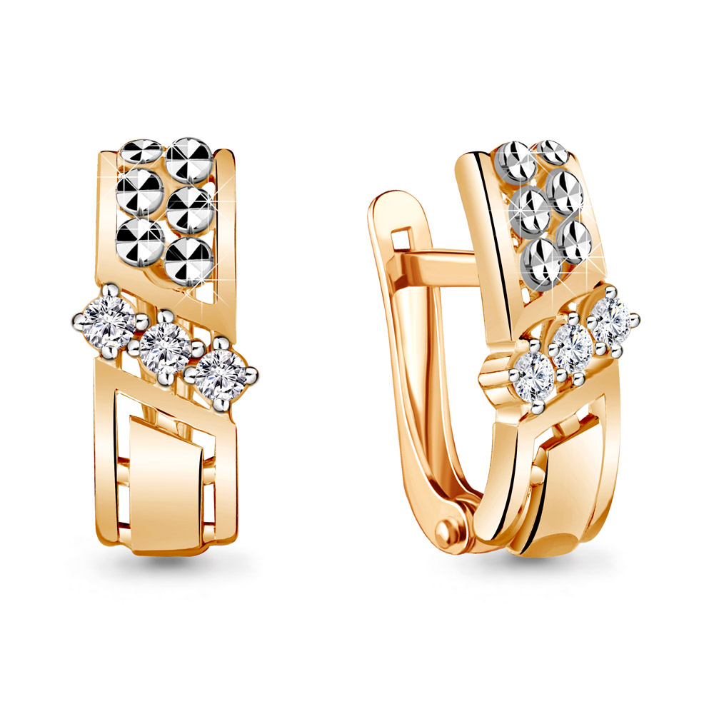

Серьги из серебра с фианитом Aquamarine 48588А_925_з, 48588А_925_з