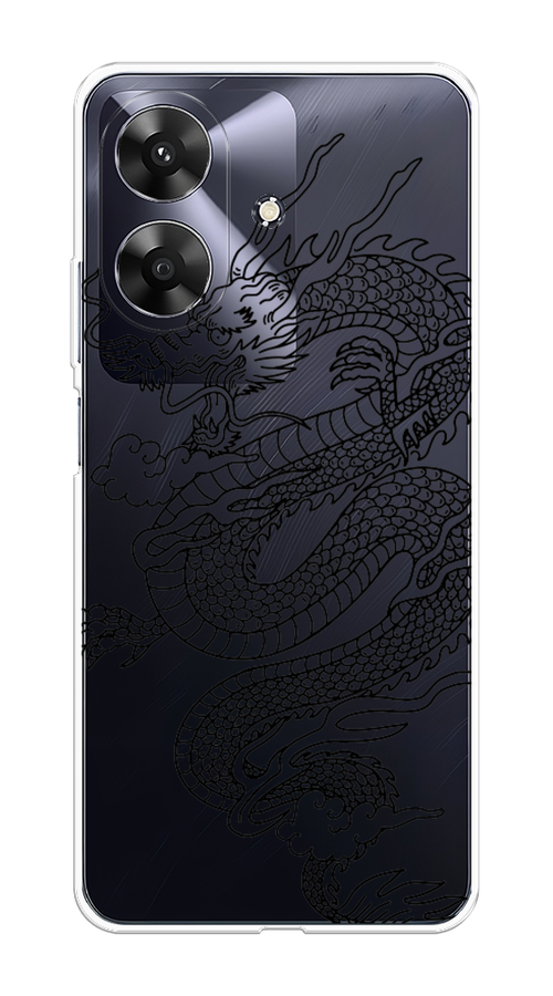 

Чехол на Realme Note 60 "Большой китайский дракон", Черный;серый, 2518550-1