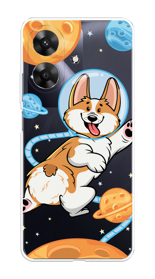 

Чехол на Realme Note 60 "Корги-космонавт", Голубой;бежевый;белый, 2518550-1