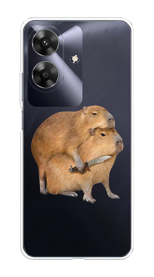 

Чехол на Realme Note 60 "Капибара с ножом", Бежевый, 2518550-1