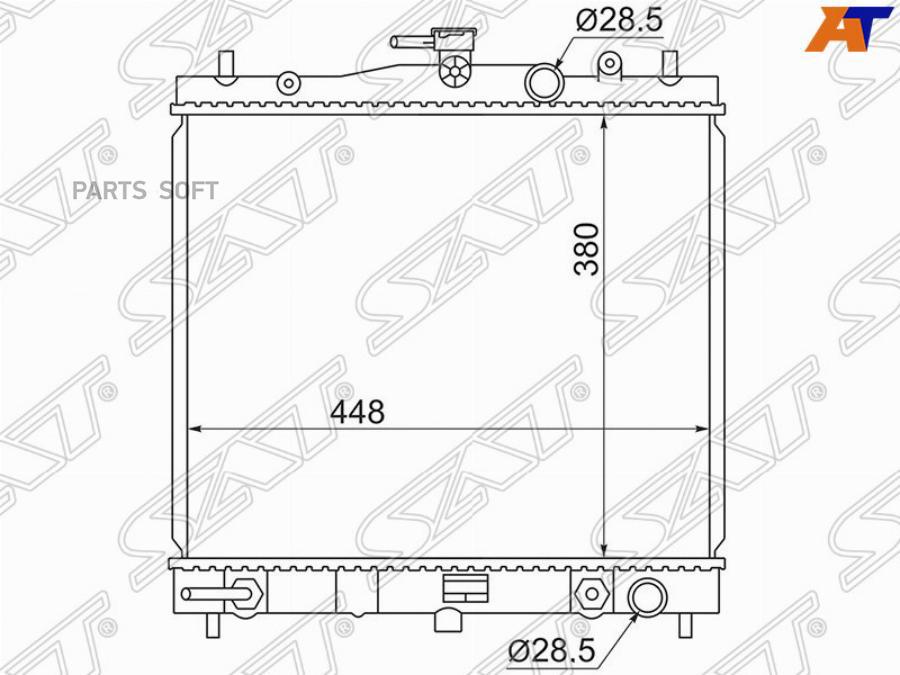 

SAT Радиатор NISSAN MARCH/MICRA/CUBE 02-/NOTE CVT 05-