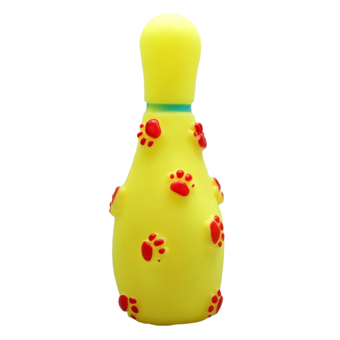 

Игрушка Пижон пищащая Кегля для собак, 14 см, жёлтая