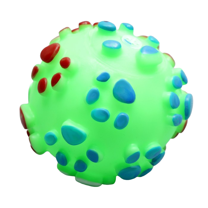 Игрушка Пижон пищащая Мяч Лапкадля собак, 6,5 см, зелёная