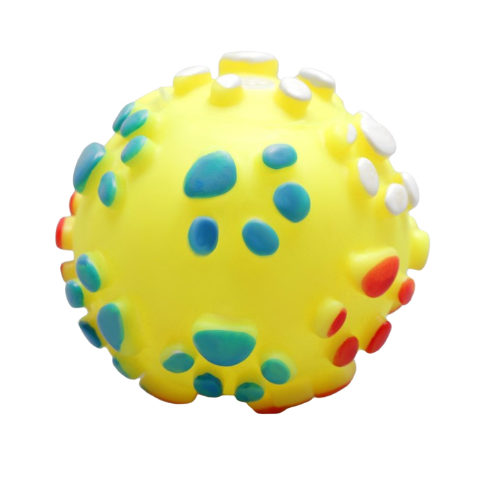 Игрушка Пижон пищащая Мяч Лапкадля собак, 6,5 см, жёлтая