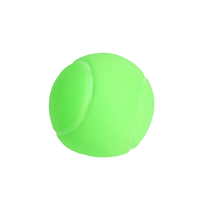 Игрушка Пижон пищащая Теннисный мяч для собак, 7 см, зёленая