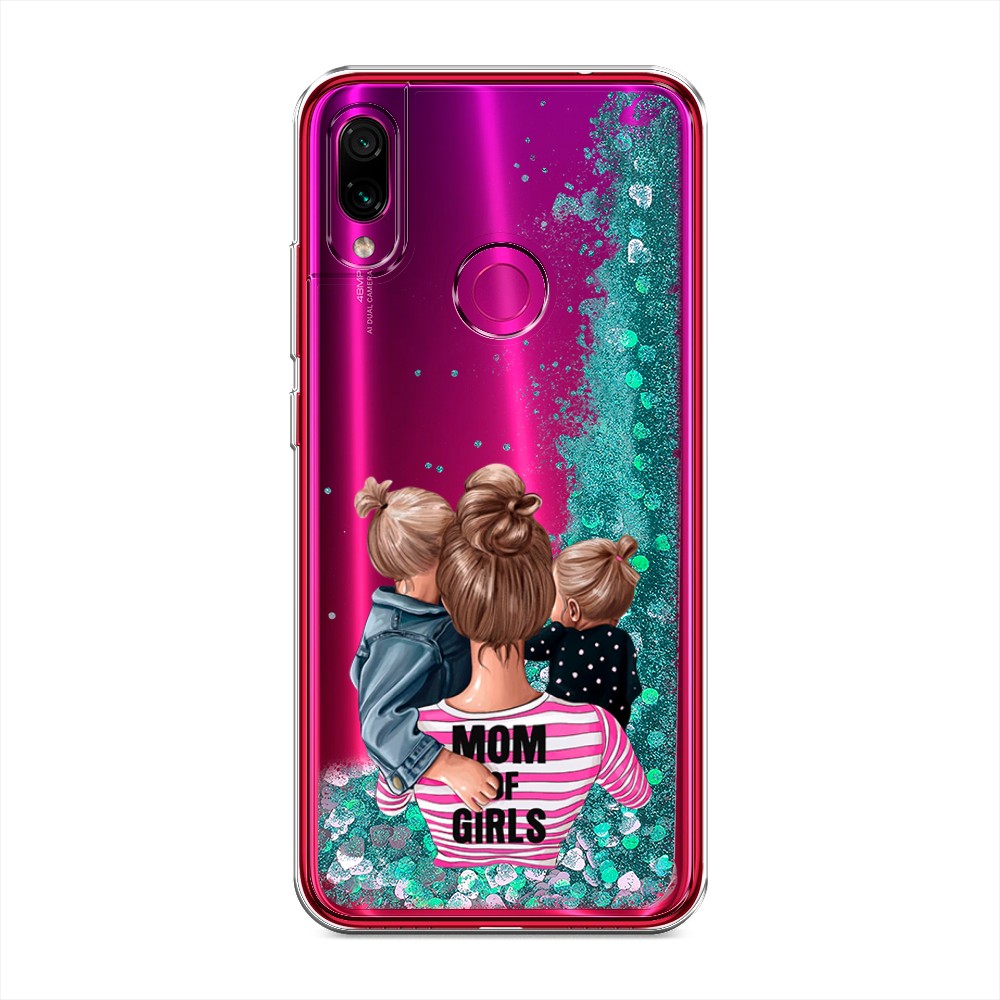 

Жидкий чехол с блестками "Mom of Girls" на Xiaomi Redmi Note 7, 34795-1