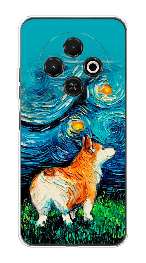 

Чехол на Tecno Spark 30C "Корги звёздная ночь", Коричневый;белый;зеленый, 309250-1