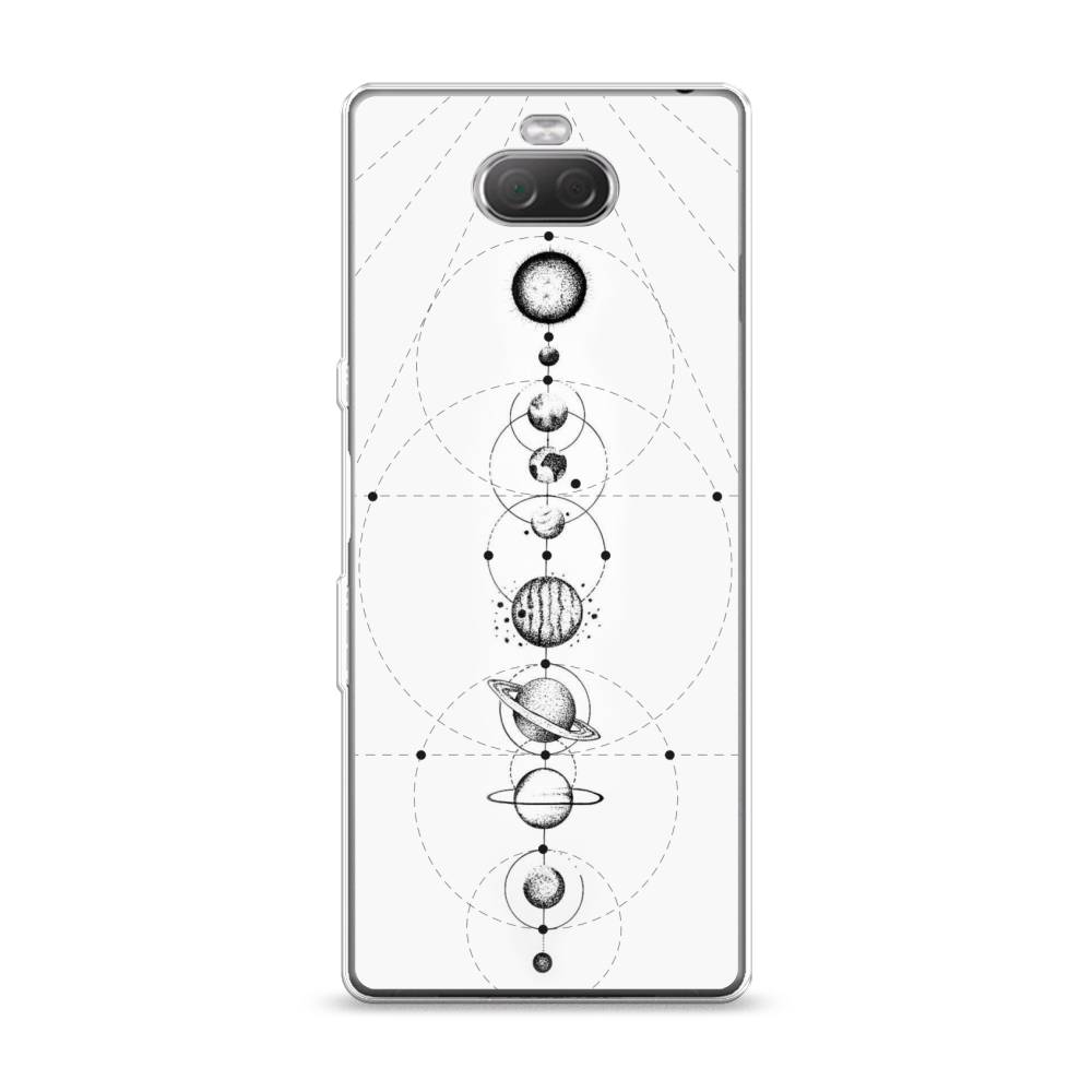

Чехол на Sony Xperia 10 "Парад планет", Серый, 54050-2