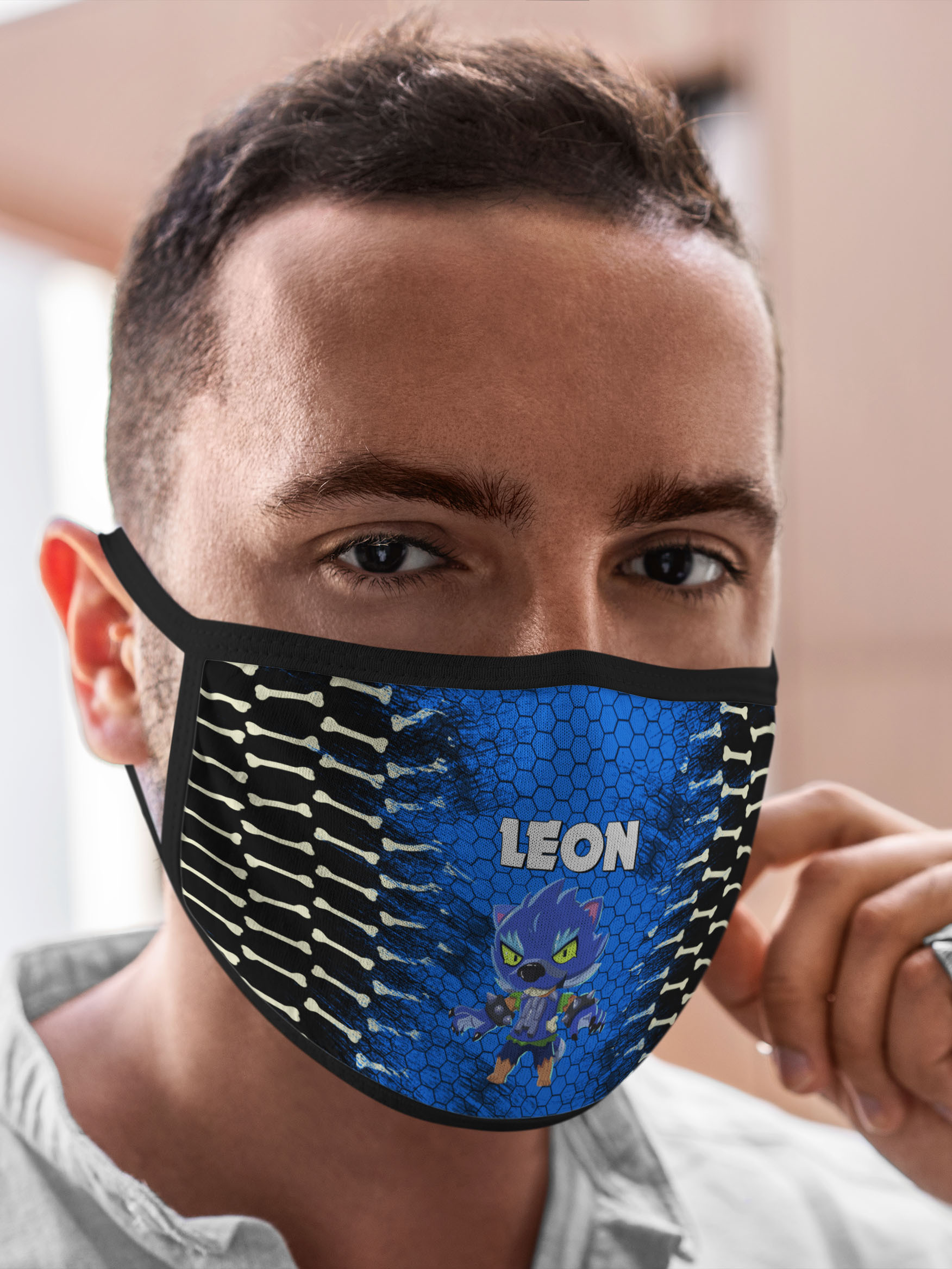 

Многоразовая маска унисекс Burnettie Brawl Stars Leon Оборотень., Разноцветный, Brawl Stars Leon Оборотень.