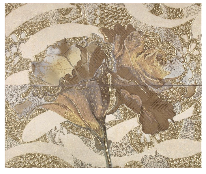 

Frades Conjunto Floral Beige Панно комплект из 2 плиток 250х600 мм/500х600 мм