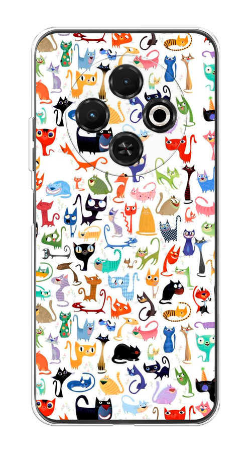 

Чехол на Tecno Spark 30C "Цветные коты", Разноцветный, 309250-1