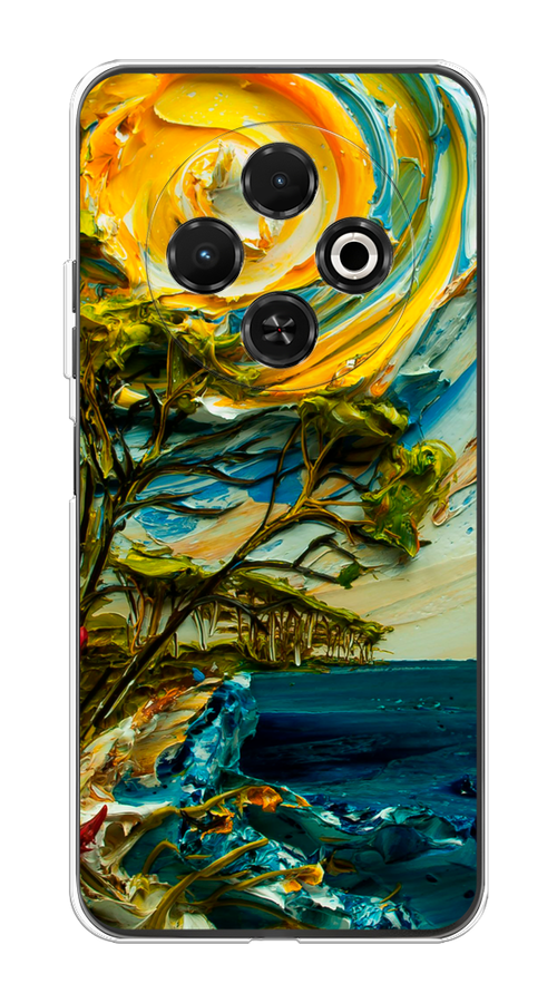 

Чехол на Tecno Spark 30C "Солнце живопись", Желтый;синий, 309250-1