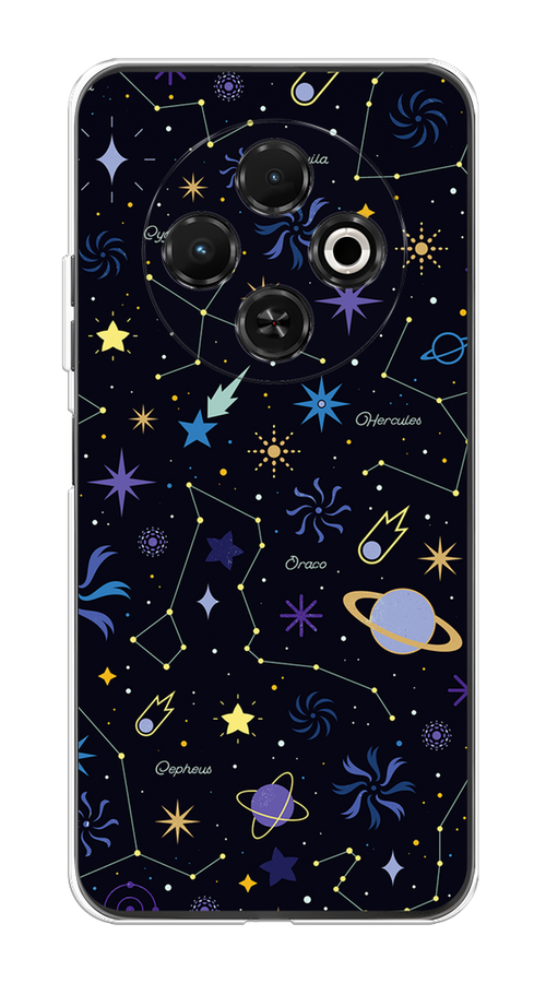 

Чехол на Tecno Spark 30C "Цветной космос", Желтый, 309250-1
