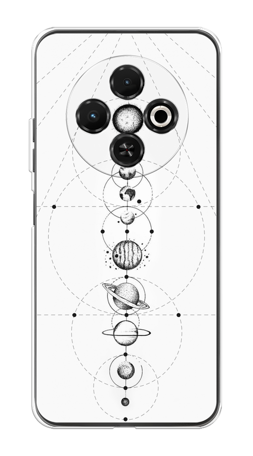

Чехол на Tecno Spark 30C "Парад планет", Серый, 309250-1