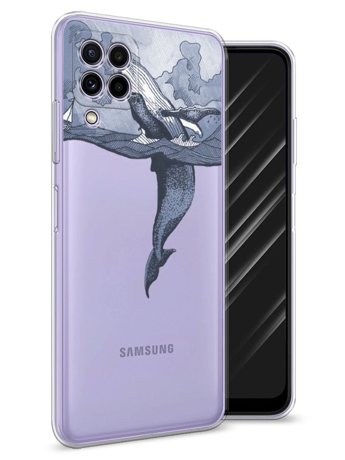 

Чехол Awog на Samsung Galaxy M22 / Самсунг M22 "Два измерения", Голубой;черный;прозрачный, 2103450-7