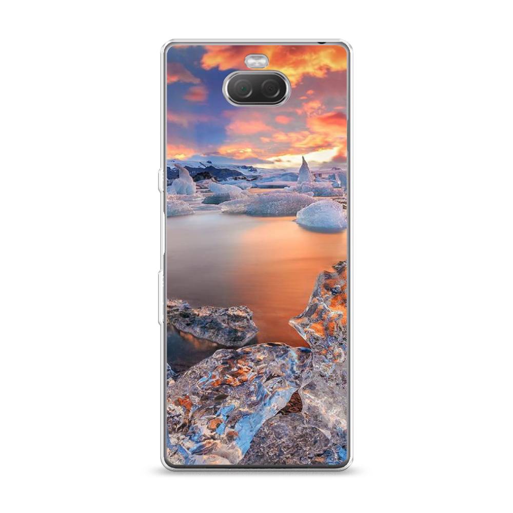 

Чехол на Sony Xperia 10 "Ледники", Синий;оранжевый, 54050-2