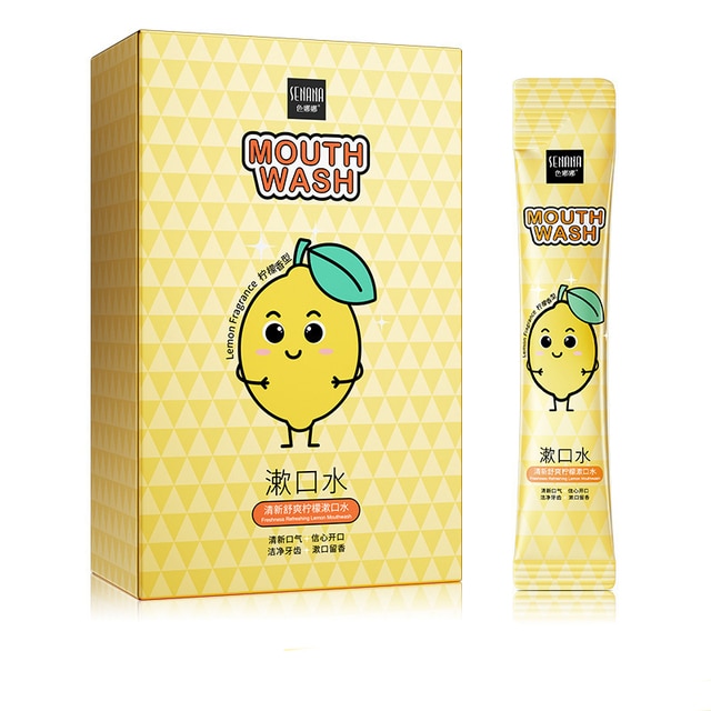 Ополаскиватель для полости рта Senana Lemon Mouth Wash с экстрактом лимона 20х10 мл