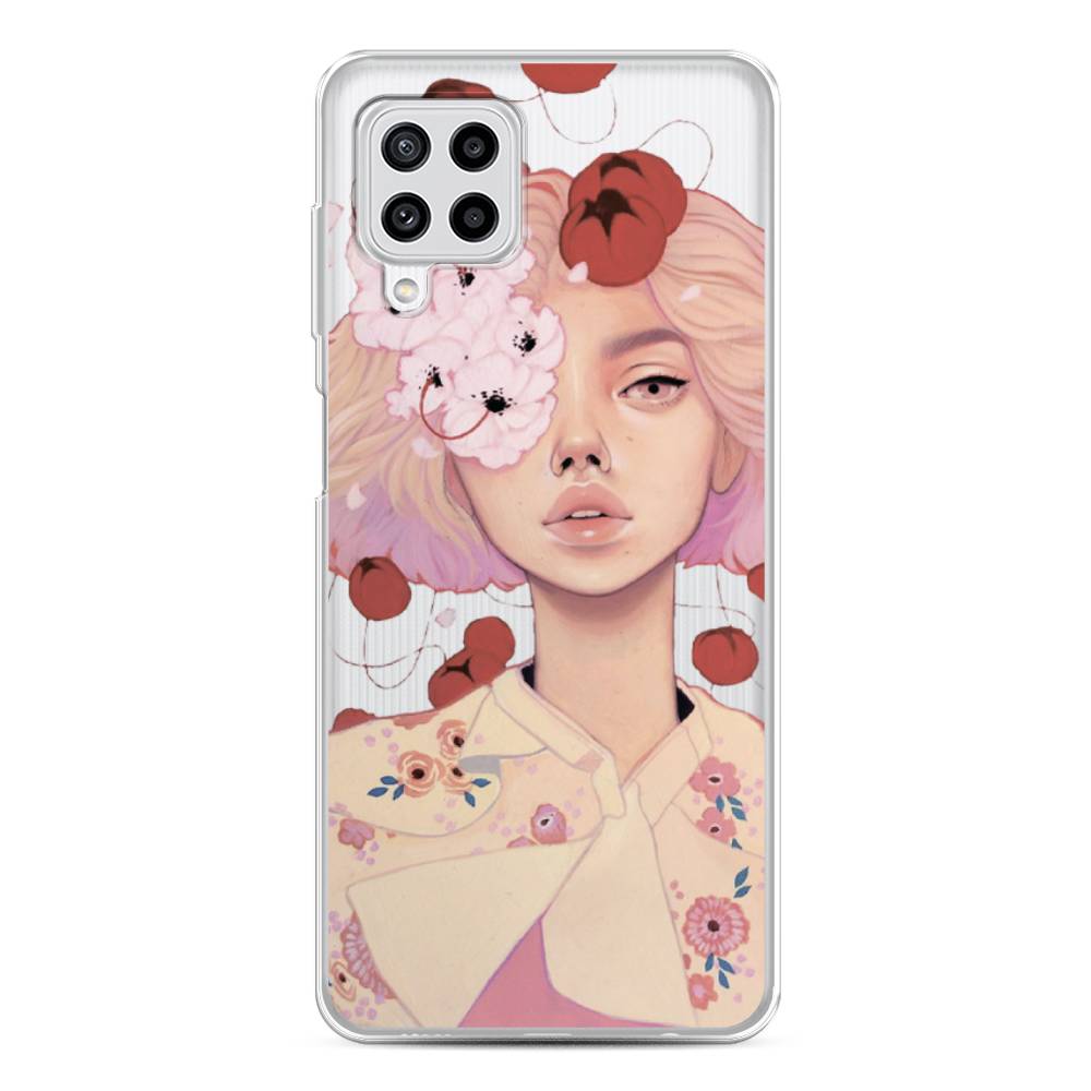 

Чехол Awog на Samsung Galaxy M22 / Самсунг M22 "Цветочная анархия", Бежевый;розовый;красный, 2103450-7
