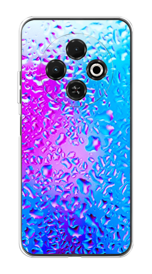 

Чехол на Tecno Spark 30C "Капли на стекле", Бирюзовый;розовый, 309250-1