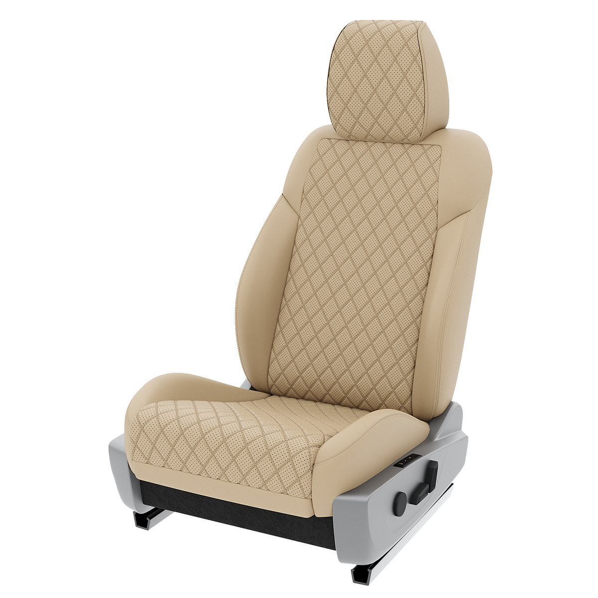 

Чехлы на сиденья Automobiler для Ravon R2 2016-2020 A-A-1421F2S396 Экокожа ромб Бежевый, A-A-1421